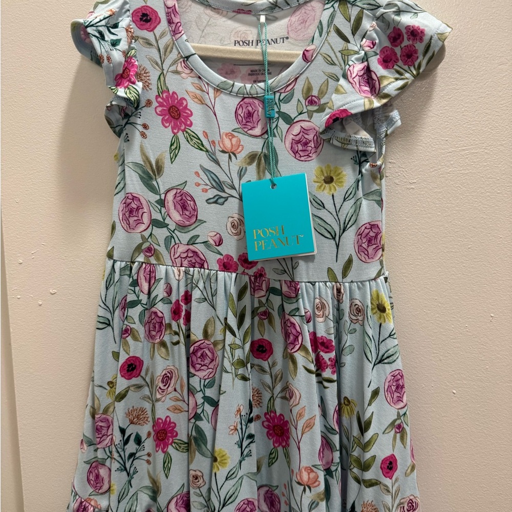 Posh Peanut Floral Kids Dress 2T